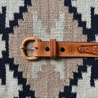 Tooled Leather Belt - Sizes 29” - 32”