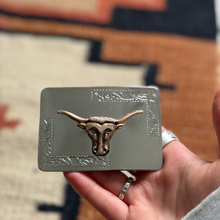 Vintage Bull Belt Buckle for Women