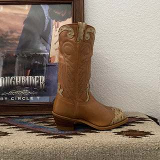 Ostrich Style Texas Cowboy Boots - Women’s 5.5
