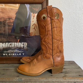 Brown 70s Cowboy Boots - Men’s 9 D / Women’s 10.5
