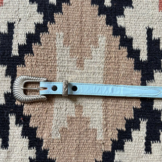Baby Blue Nocona Concho Belt - 32” - 35”