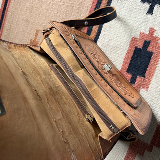 1960s Tooled Leather Deer Purse