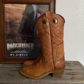 Brown Leather Cowboy Boots - Men’s 8 / Women’s 9.5