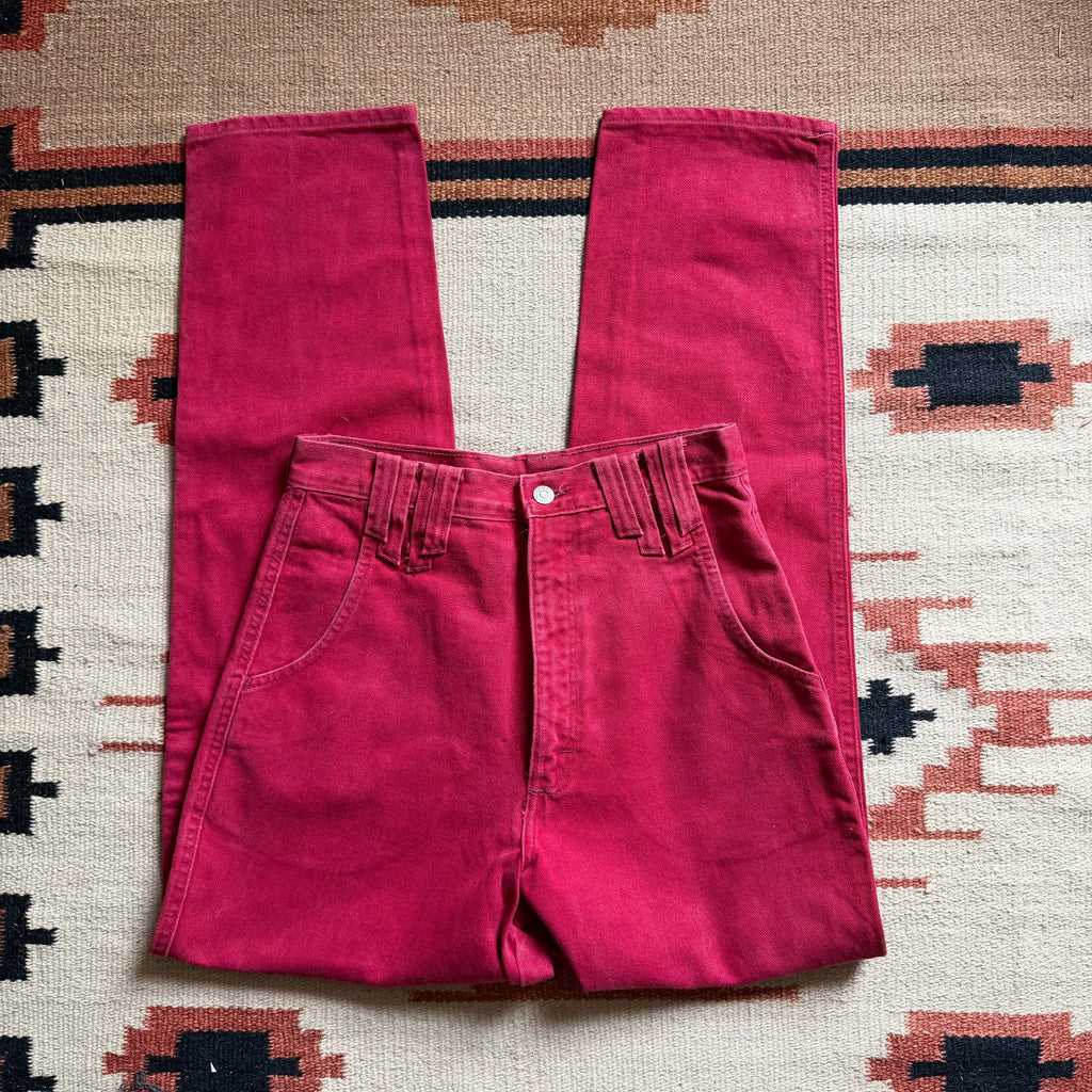Pinkish Red Silverlake Wranglers 28”