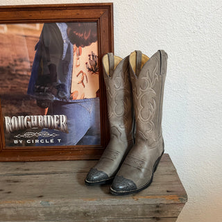 Tall Grey Texas Cowboy Boots - Women’s 7