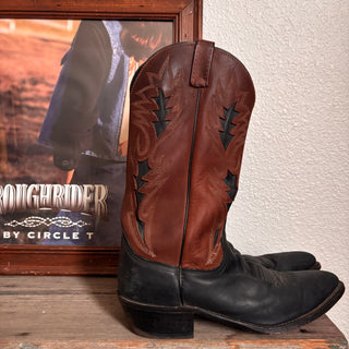 Vintage Dan Post Inlay Cowboy Boots, Men’s 11 / Women’s 12.5