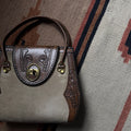 1950s Cowgirl Granny Leather Suede Purse