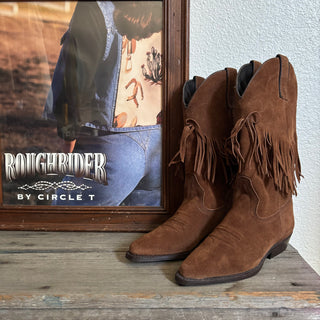 Brown Fringe Cowboy Boots - Women’s 6