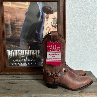 Brown Concho Cowboy Boots - Women’s 6