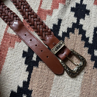Brown Braided Belt - Sizes 29” - 31”