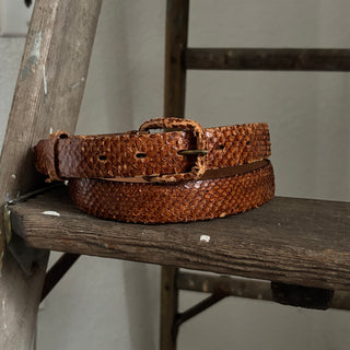 Genuine Snakeskin Belt - 35” - 38”
