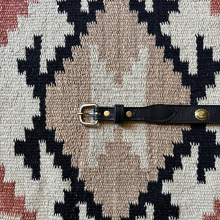 Black and Gold Concho Belt 27” - 33”