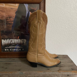 Lizard Print Toe Cowboy Boots - Women’s 6