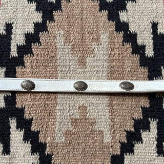 White Nocona Concho Belt - Sizes 27” - 30”