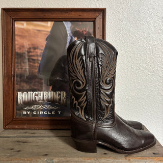 Country Brown & Black Texas Cowboy Boots - Men’s 10 / Women’s 11.5