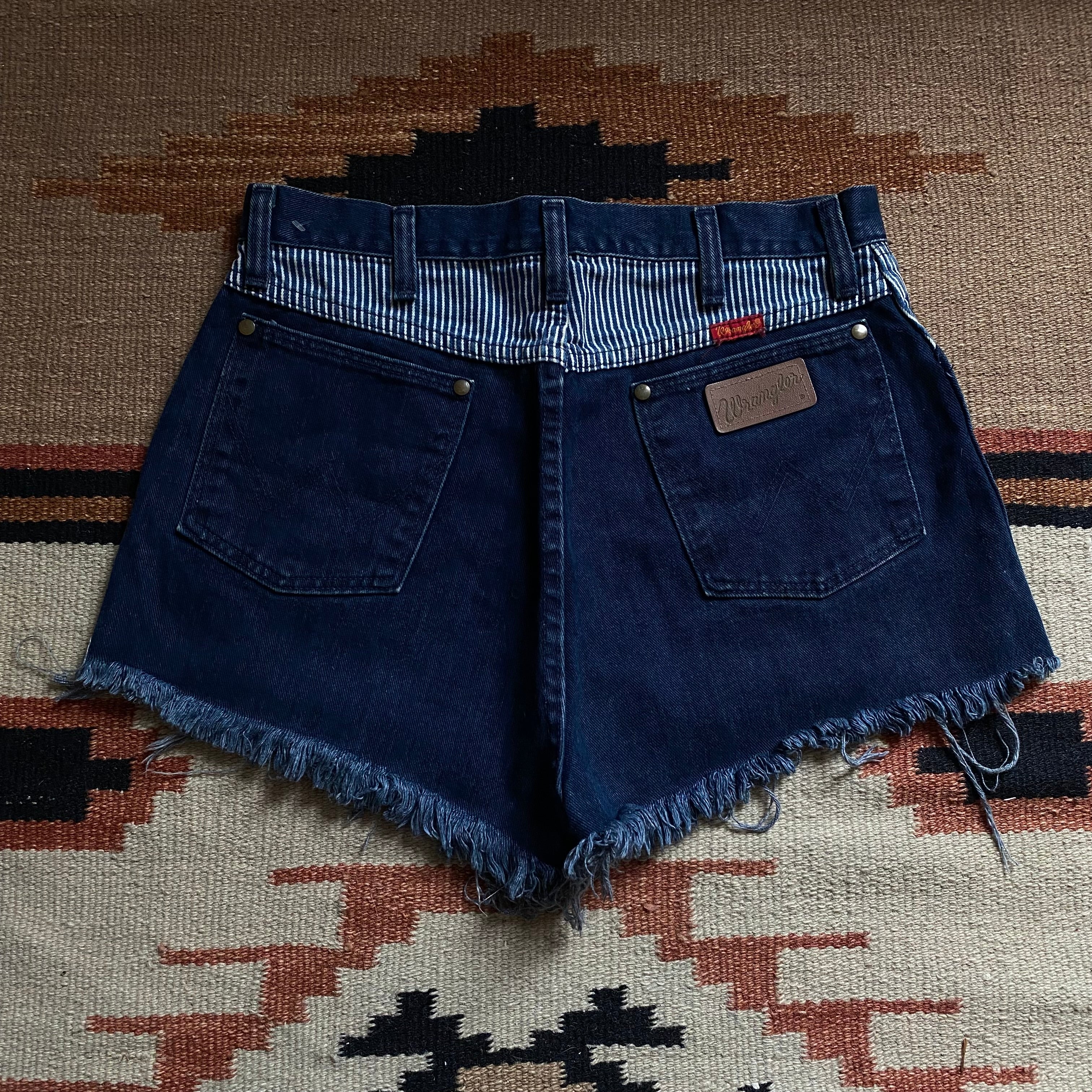 Pinstripe Blue Wranglers 32”