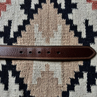 Stitched Brown Leather Belt - 36” - 39”