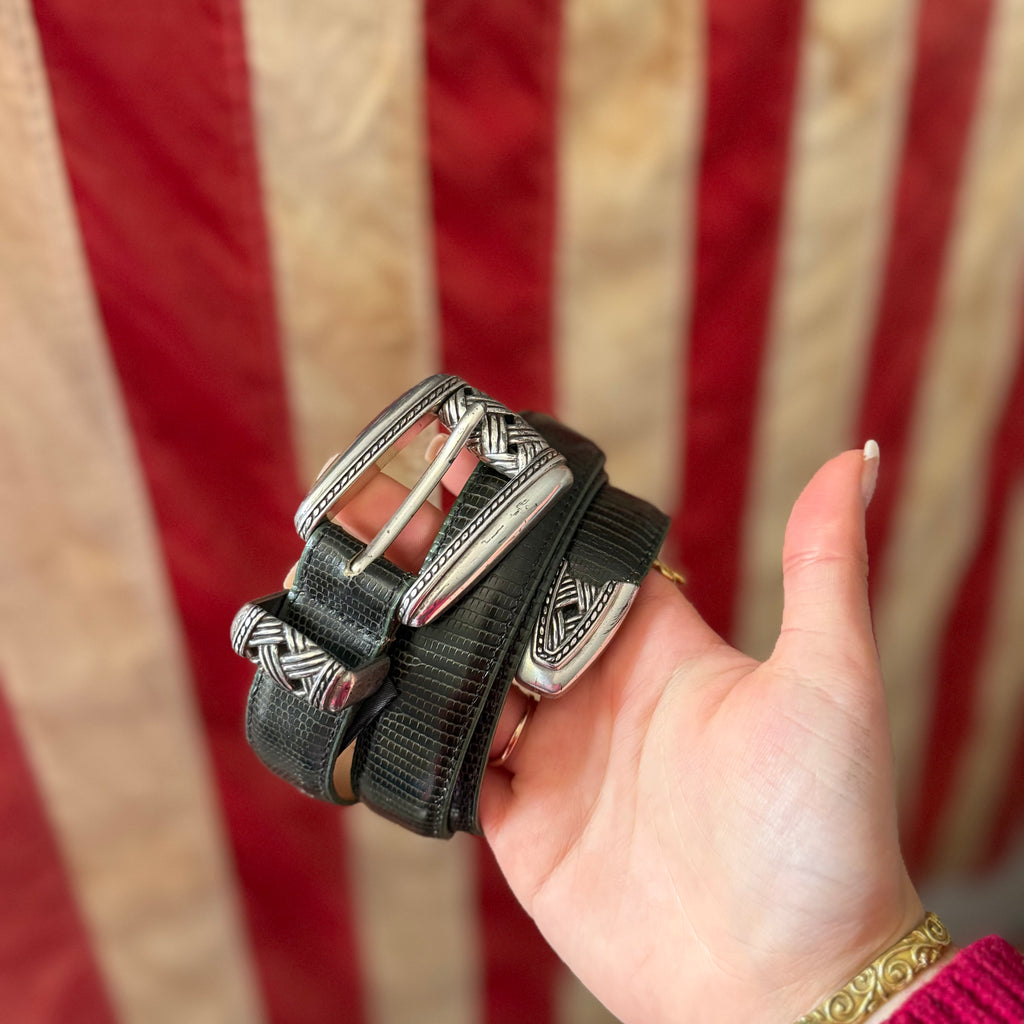 Forest Green Cowgirl Belt - 26” 27” 28”