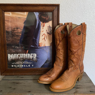 Brown 70s Cowboy Boots - Men’s 9 D / Women’s 10.5