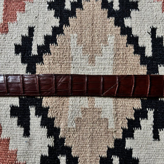 Embossed Gator Leather Belt - 35” - 38”
