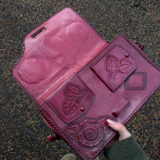 Red Tooled Leather Cowgirl Purse