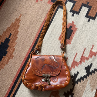 80s Cowgirl Tooled Leather Bag for Women