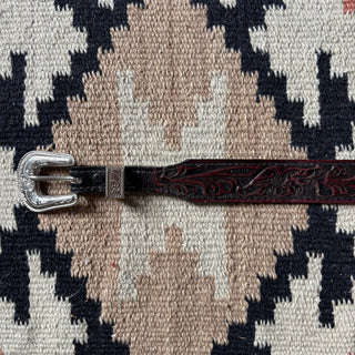 Tooled Leather Acme Belt - 26” - 29”