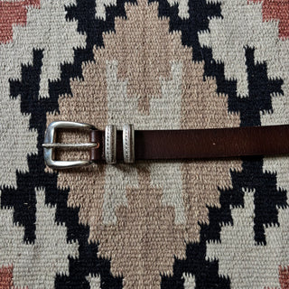 Brown Leather Western Belt - 28” - 31”