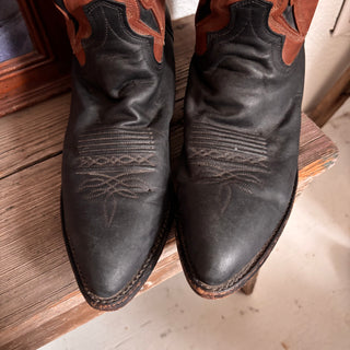 Vintage Dan Post Inlay Cowboy Boots, Men’s 11 / Women’s 12.5