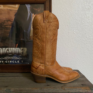 Marbled Leather Cowboy Boots - Women’s 6.5