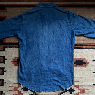 Vintage Blue Pearlsnap, Large for Men