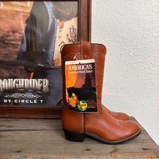 Brown Texas Cowboy Boots - Youth 5.5 / Women’s 7