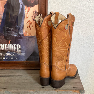 70s Brown Texas Cowboy Boots - Women’s 6