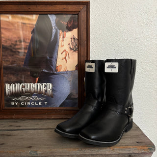 Black Harness Cowboy Boots - Youth 4 & 7 / Women’s 5.5 & 8.5