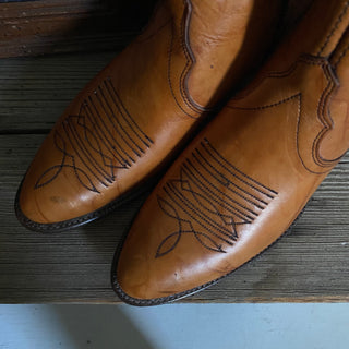Marbled Texas Cowboy Boots - Men’s 10 / Women’s 11.5