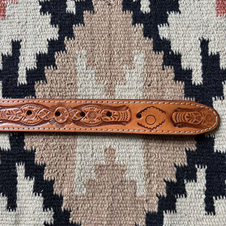 Tooled Leather Belt - Sizes 29” - 32”