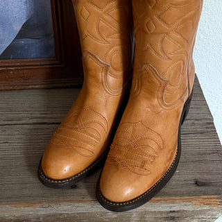 70s Brown Texas Cowboy Boots - Women’s 7 / 6.5