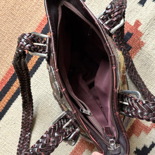 Rare Horse Tapestry Leather Purse