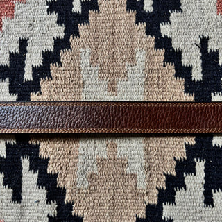 Stitched Brown Leather Belt - 36” - 39”