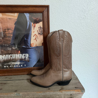 Grey / Brown Texas Cowboy Boots - Women’s 7