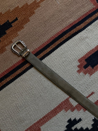 Vintage Sage Green Cowgirl Brighton Belt, Size 26 inch  / 27 inch / 28 inch waist for Women