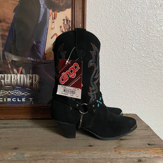 Black Suede Dingo Cowboy Boots - Women’s 9.5