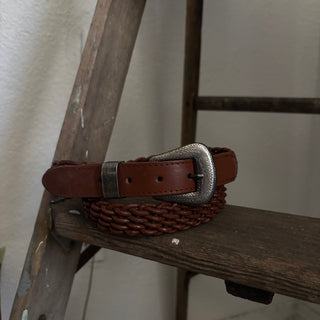 Brown Braided Belt - 30” - 33”
