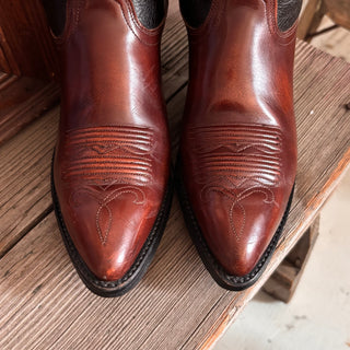Vintage Dan Post Fire Inlay Cowboy Boots, Women’s 7