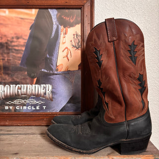 Vintage Dan Post Inlay Cowboy Boots, Men’s 11 / Women’s 12.5