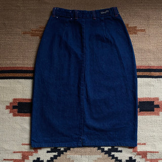 Vintage Navy Blue Wrangler Denim Skirt 25 inch waist for Women