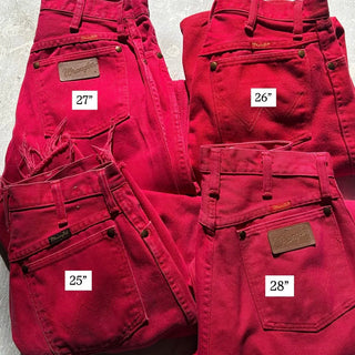 Vintage Hot Pink Wranglers 25 inch and 26 inch waist for Women