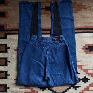 Vintage Black and Blue Rodeo Rockies 24 inch waist for Women