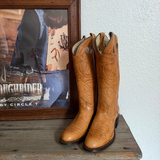 70s Brown Texas Cowboy Boots - Women’s 7 / 6.5