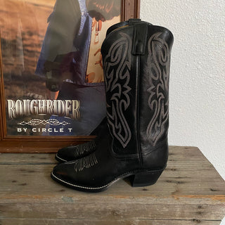 Black Texas Cowboy Boots - Men’s 8.5 / Women’s 10